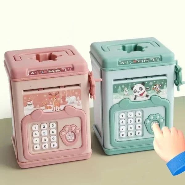 Electronic Piggy Bank Childrens Cash Box Password Safe Smart Fingerprint Piggy Bank Automatic Banking Childrens Gift Money Box 260106