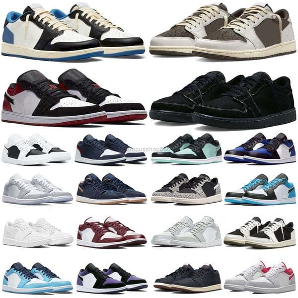 2026 Low 1 Basketball Shoes Designer Sneakers High 1s Mens Trainers Womens Sneaker University Blue UNC Platform Trainer Grey Blue Black Fashion Men Sports Sneakers