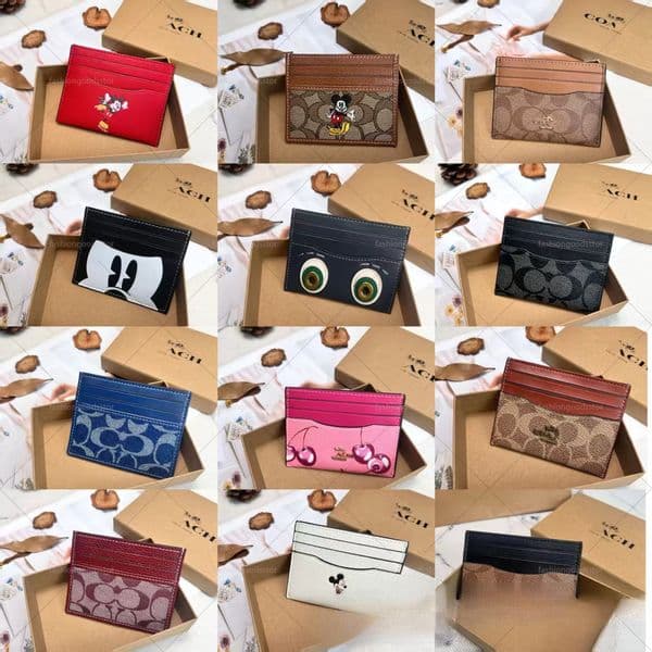 designer crad bag card holder mens women cardholder design wallet mini card bag fashion Leather small card case and card holder in various lengths wallet bag 2ea