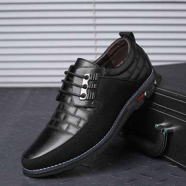 Free shipping New Autumn Winter Casual Korean Trendy Black best seller Sole Business Lace-up Leather Shoes Men's loafers Style