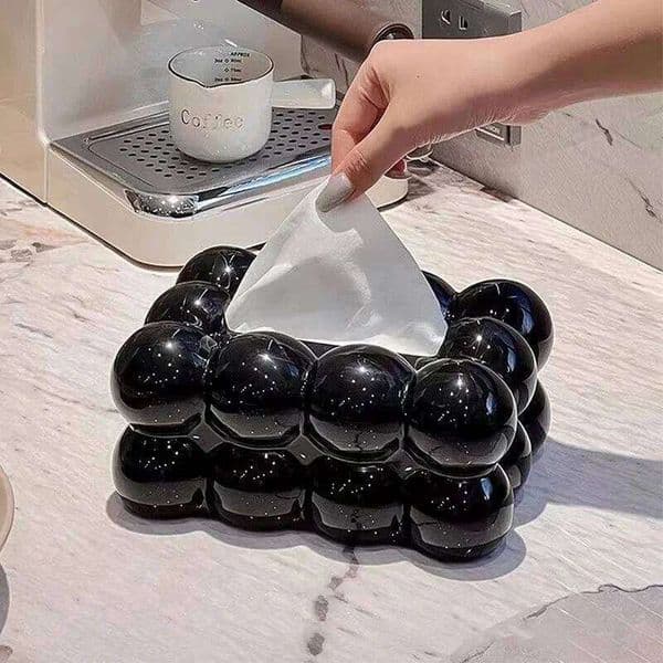 New type storage box Marshmallow style White Black Nortic Artwork Plastic Tissue Box For Home restaurant and office 26W0113
