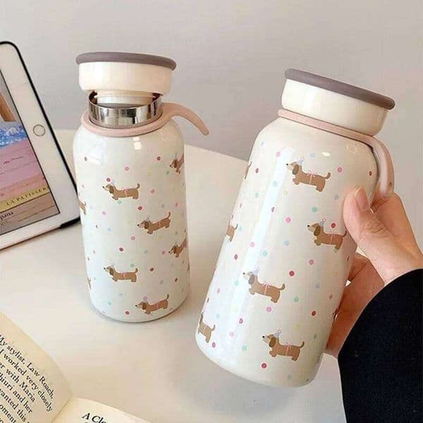 Cute Bow Thermos For Girls 304 Stainless Steel Direct Drinking Water Cup Portable Leakproof Insulation Tumbler New 26L0113