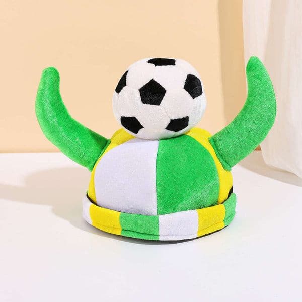 Carnival World Cup Cheer Props Bull Head Holiday Celebration Party Football Hat 2004