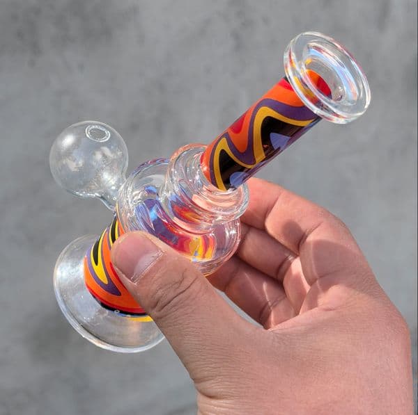 Bubbler Oil Burner Glass Percolator Diffuser Water Pipes Hookah Bongs Bubblers Recycle Filter Mini Portable Smoking Device