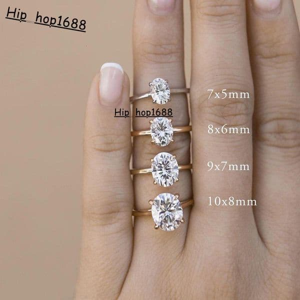 Fancy Custom New Arrival Design Vintage Big Stone 18K Rings Women Moissanite Diamond Ring 925 Silver Oval Cut Rings Women