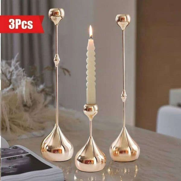 Valentine's Day BHBD-Elegant Metal Home Dining Candle Holders Set Candlestick Romantic Art Table Decoration For Wedding Photography 26W0114