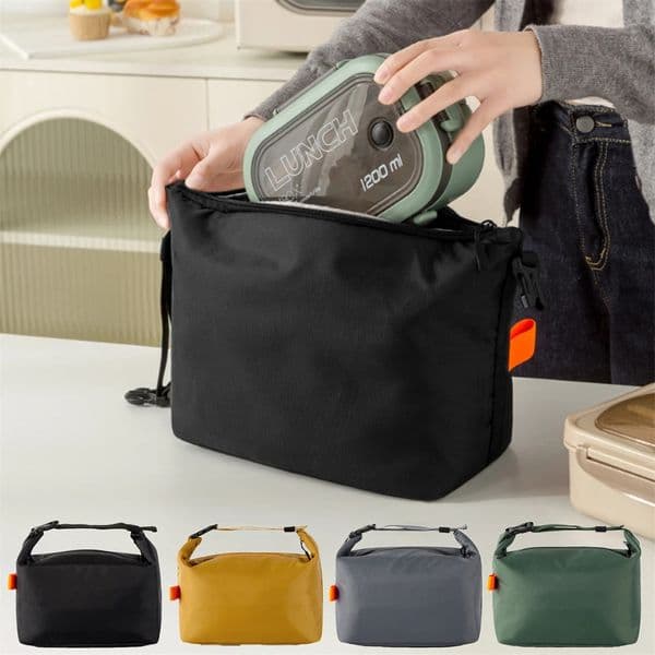 1pc Larger Capacity Lunch Bag Leakproof Cooler Food Containers Handheld Bento For School Work Office Picnic 260114