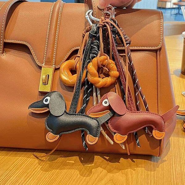 Vintage Braided Creative High-grade Keychain Pendant Maillard Color Hanging Rope Bag Accessories