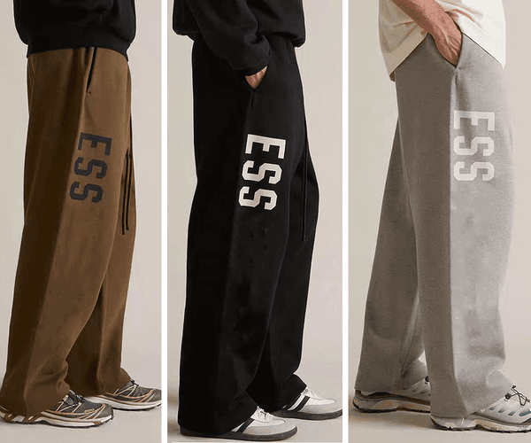 Men's Straight Leg Pants Designer Big Print ESSS Fleece Lined Sweatpants Unisex Casual Sports Trousers High Street Long Pants