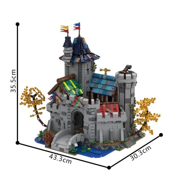 193205 Wolf pack castle building block model small particle puzzle building blocks Y260310