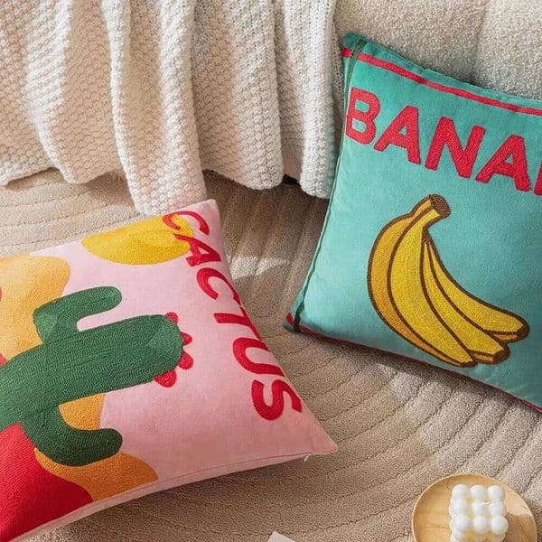 Valentine's Day Fruit style fun tomato banana sofa daily decoration, party decoration excluding pillow core 26H0113 Pillow Case