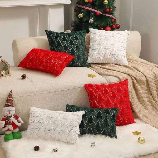 Valentine's Day ins wind New Year holiday decoration bedroom bedside cushion Christmas tree romantic plush pillow cover 26H0113 Pillow Case