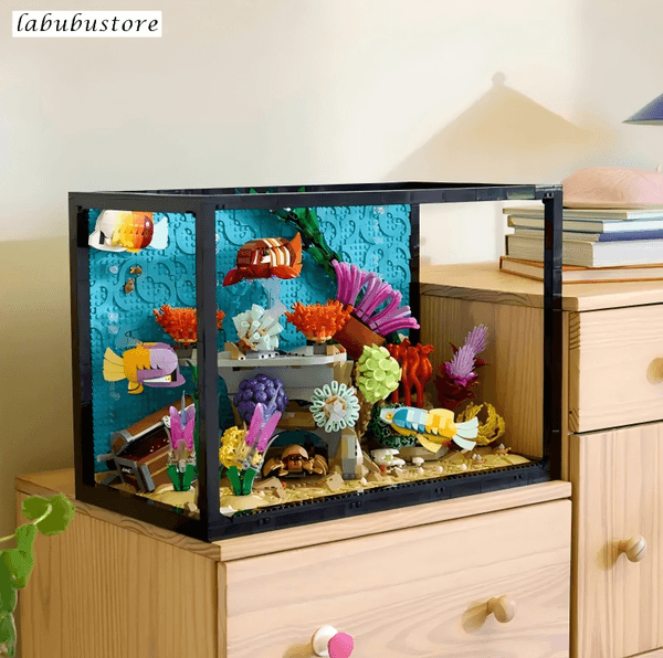 top quality 1:1 copy LEG0 Icons 10366 Tropical Aquarium building blocks set large adult difficulty 4154 standard bricks perfect holiday gift Adult Toy