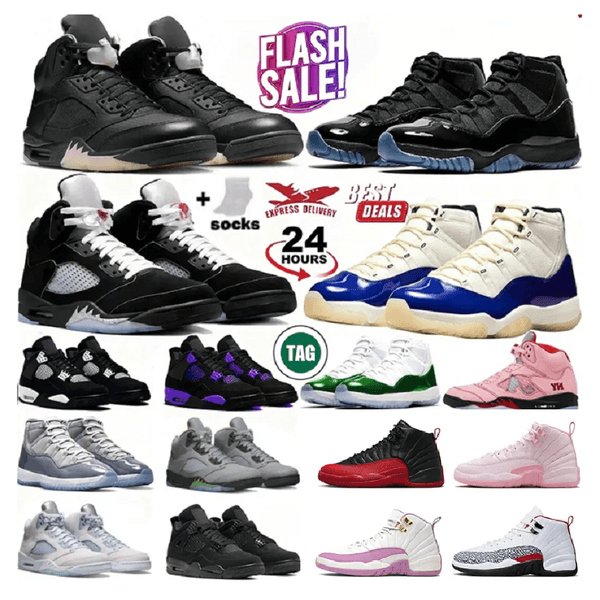 Cat Big boy 4s 5s 11s 12s basketball shoes 4 12 Black Cat 11 Gamma Pearl H-Town Taxi Varsity Red Pearl Pink Canyon Purple Orchid Thunder kids sneakers trainers sports shoe