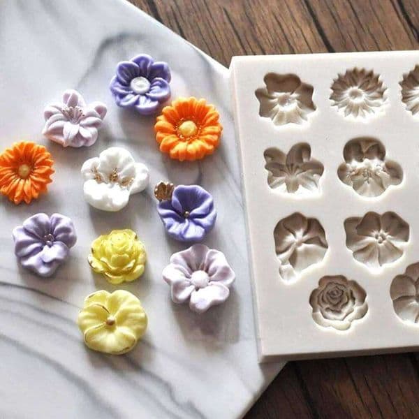 Valentine's Day Sunflower Rose Flowers Shape Silicone Mold Cake DIY Decoration Chocolate 3D Mould Tools 26Y0115