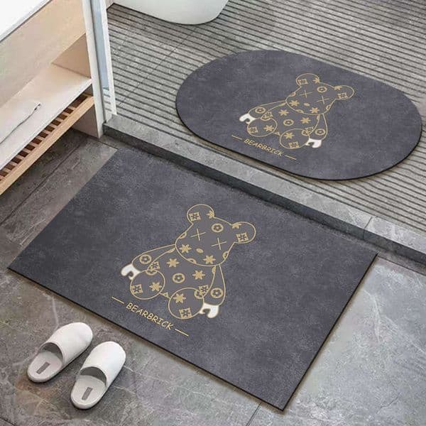Diatomaceous Earth Non-Slip Modern Simple Cartoon Series Bathroom Entrance Soft Rubber Foot Mat
