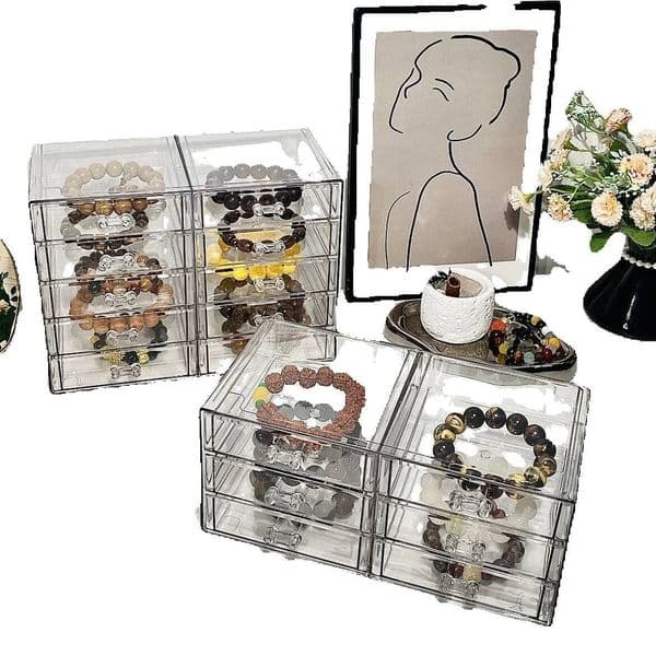 Large Bracelet Storage For Bracelets, Necklaces, Jewelry, And Antiquities, Anti-Oxidation, Crystal Dustproof, Special Transparent Jewelry Box