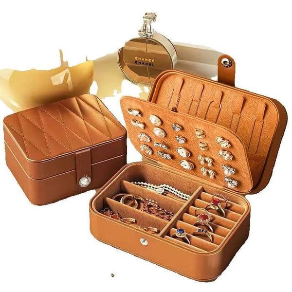 Vintage Luxury High-End Storage Box Necklace Earrings Studs Rings Jewelry Organizer