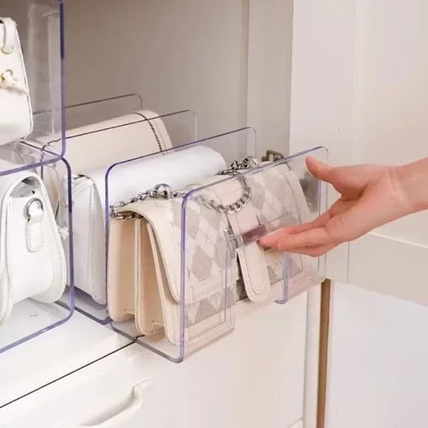 Acrylic Handbag Storage Rack Divider Organizer y Bags for Women Transparent Partition Display Cabinet w260113BJ
