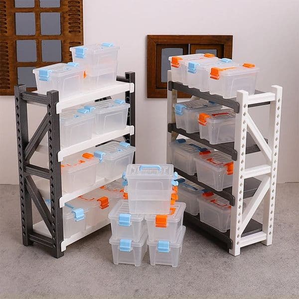 510pcs Mini Storage Boxes Dollhouse Clear Toolbox Craft Miniature Items Box Micro Scene Decor Props Home Decoration 260114