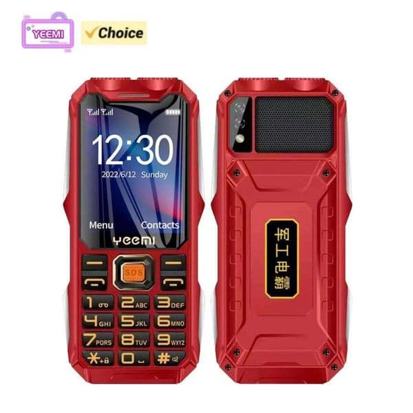 YEEMI Q8 GSM 2G Rugged Big Battery Flashlight 2.4Inches HD Screen Dual SIM Mobile Phone Large Button Cellphone NAI CHONG