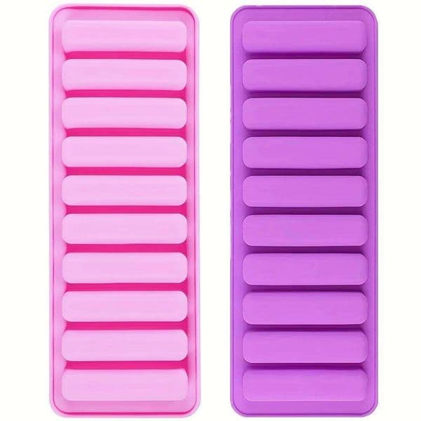 Valentine's Day 2Pieces Silicone Chocolate Stick Molds Finger Biscuit Baking Moulds Long Strips Cookie Mould Nonstick Ice Cube Tray 26Y0115