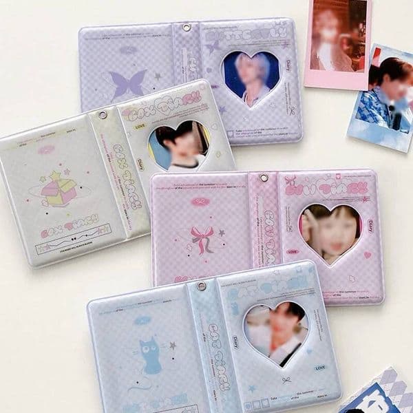 Bestseller 3 Inch Kpop Photocards Holder Heart Binder Album Idol Collect Book Photo Card Packaging Supplies Photocard supplies ddmytues