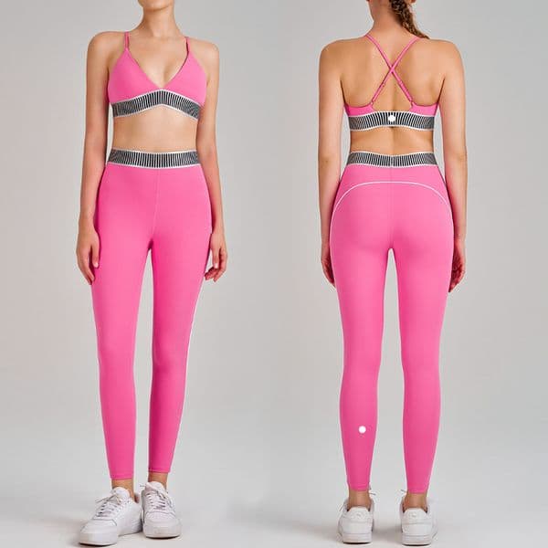 Women Yoga Suit Two Piece Set Tops Bra+Leggings Running for fitnessTank clothes