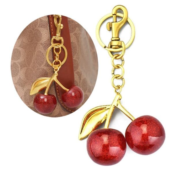 Large Cherry Charm Handbag Pendant for Womens Exquisite Internet Crystal Bag Part Accessories