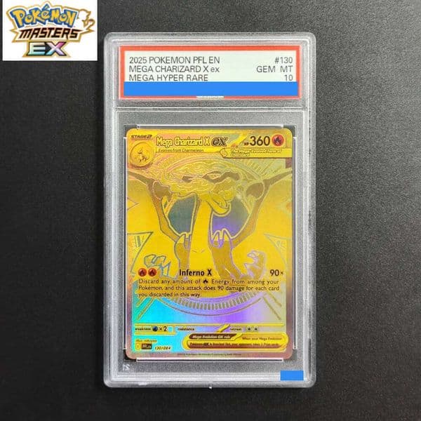 DIY PFL English PHANTASMAL FLAMES 130/094 125/094 MEGA CHARIZARD X EX GEM MT 10 PTCG Gift Collection Cards L260114