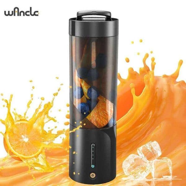 Portable Electric Juice Blender USB Rechargeable Fruit Juicer Mixer for Shakes Smoothies 450ML Househould Outdoor Juicing Cup 26L0115