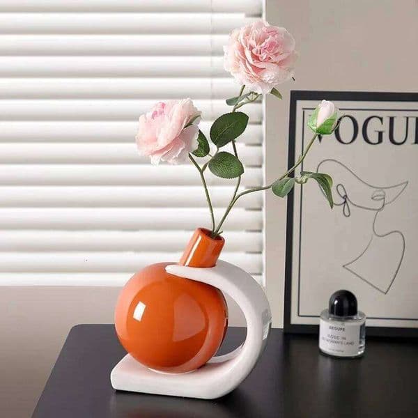 Valentine's Day Minimalist Ceramic Desktop Dried Flower Decoration Tv Cabinet Ornament Vase 26Y0112 26Y0115