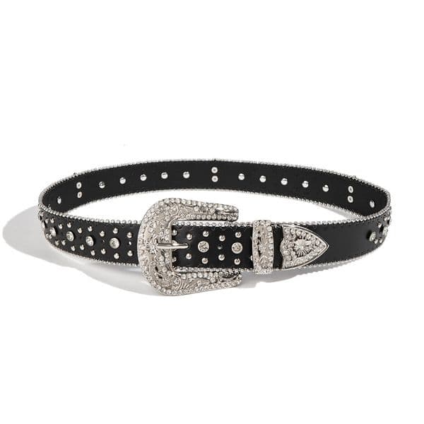 travel nice Rhinestone Women's party Designer good Ins Style Wide Luxury Personalized Sequin Denim Belt Multifunctional Design Sense