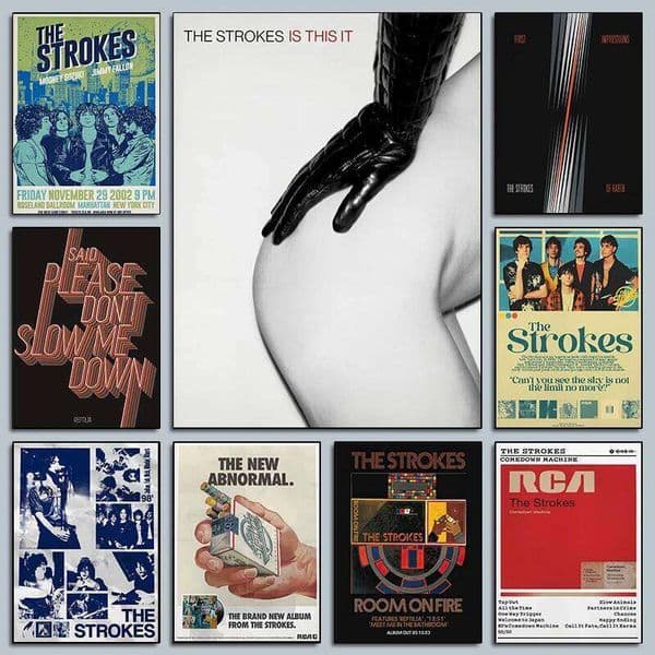 American Famous Band The Strokes Posters Rock Music Album Prints Canvas Painting Wall Art Pictures Home Bedroom Club Decor 26L0115