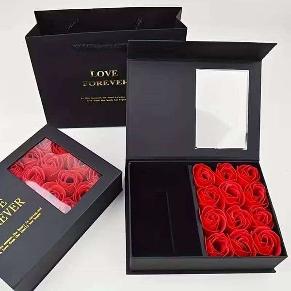 Valentine's Day 1pc Valentine'S Day Christmas Rose Gift Box | 6/12 Roses Set, Ideal for Decoration, Proposals, Weddings, Birthdays, 26W0115