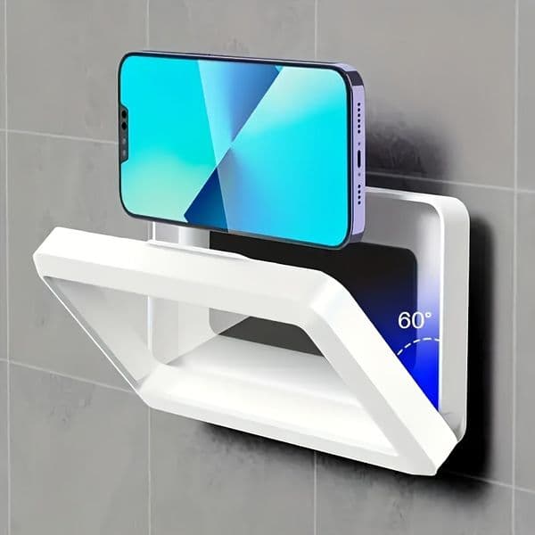 For i17promax Bathroom Waterproof Phone Holder Home Wall Phone Case Stand Box Self-adhesive Touch Screen Phone Bracket Shower Sealing Storage
