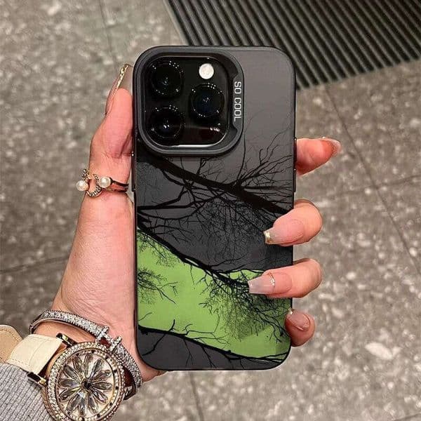 Deadwood Tree Trace Compatible with Apple 16 Pro Max Phone iPhone 15 Large Hole 14 13 Soft Case 12/X Shockproof