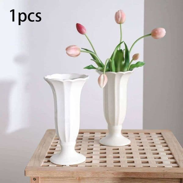 Minimalist Ceramic Vase High-end Desktop Home Ornament Living Room Entrance Dining Table Modern Decoration Flower Arrangement C260116
