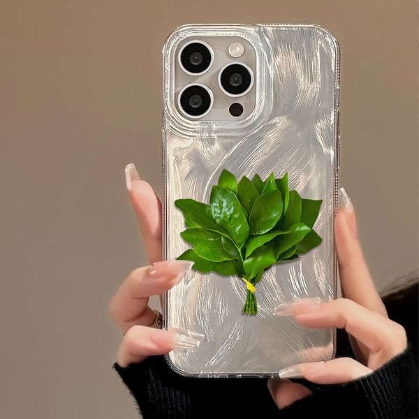 Phone Case Yuzu Leaf IMD Full Coverage Compatible With Iphone 17 Pro Max 16 15 New Ins National Day Style