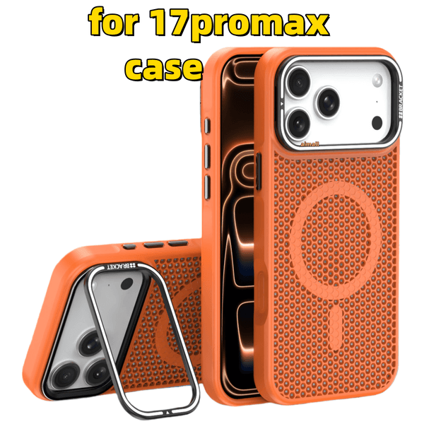 For iPhone 14 13 12 16 Pro Max Luxury Magnetic Shockproof Phone Case 17 Plus 17E Funda Stand Glass Lens Protection Cover