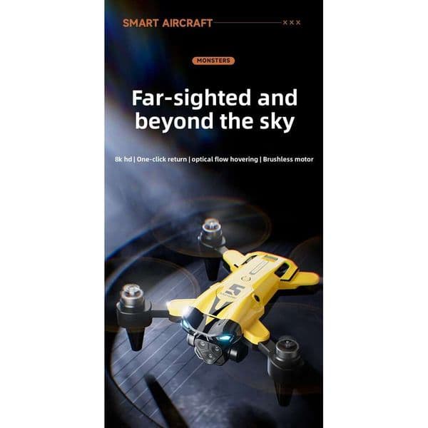 New M5 Off Foldable Drone With High-Definition Aerial Photography, Long Battery Life, Remote Control Three-Camera Quadcopter Kuhangxin thumbnail 2