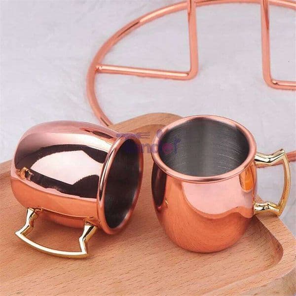 Copper Plated Moscow Mule Shot Glass Mug Mini 60ml Vodka Beer Wine Cup Cocktail Mugs Metal Canecas Travel Bar Drinkware Tools 26H0116