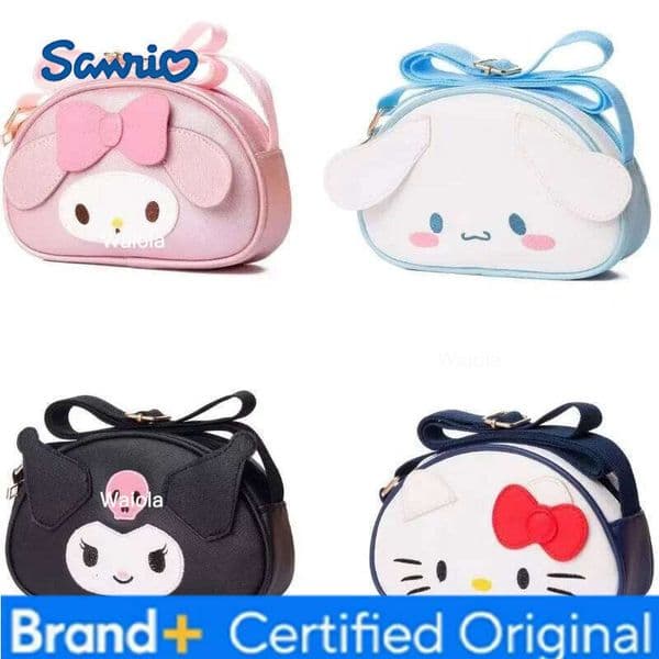Sanrio Cartoon Hello Kitty Kuromi My Melody Cinnamoroll Anime Cute Mini Shoulder Crossbody Storage Cosmetic Bag Portable Kawaii H2601161