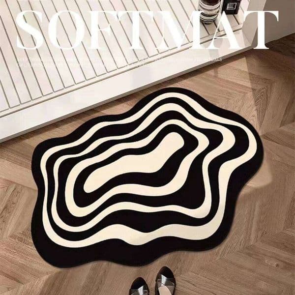 Super Absorbent Bathroom Non-Slip Diatom Mud Toilet Pad Quick-Drying Floor Home Bath Mat Shower Rug 26H0116