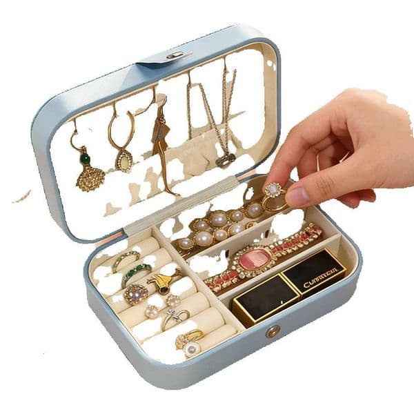 Portable Macaron European Style Princess Travel Korean Hand Jewelry Bag Earrings Ring Storage Box For Women