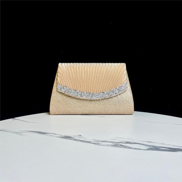 Pleated evening bag, clutch bag, banquet bag, cheongsam and evening dress bag for women, simple and elegant