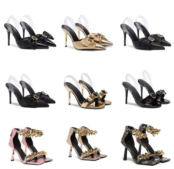 Designer Sandals Women's luxury Sandals Real leather Woman top quality high-heels Shoes Classic Ladies Rhinestone Shiny Wedding shoes VE01167