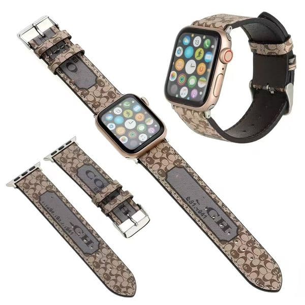 Fashion Smart Watch Strap Band for Apple iWatch 10 9 8 7 6 5 4 3 Ultra Se Series Wristband Watchband Leather Flower Designer Bracelet 38mm 40mm 41mm 42mm 44mm 45mm 46 49mm