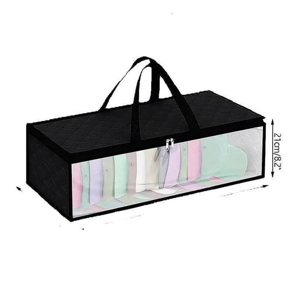 Durable Storage For Baseball Caps Sturdy Cap Organizer Hat Case With Carrying Handles And Dual Zipper