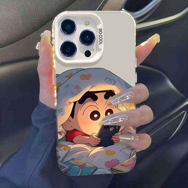 Phone Case Hide Under the Covers Painted Anti-drop Case Compatible with iPhone 17 Pro 16Colorful Silver